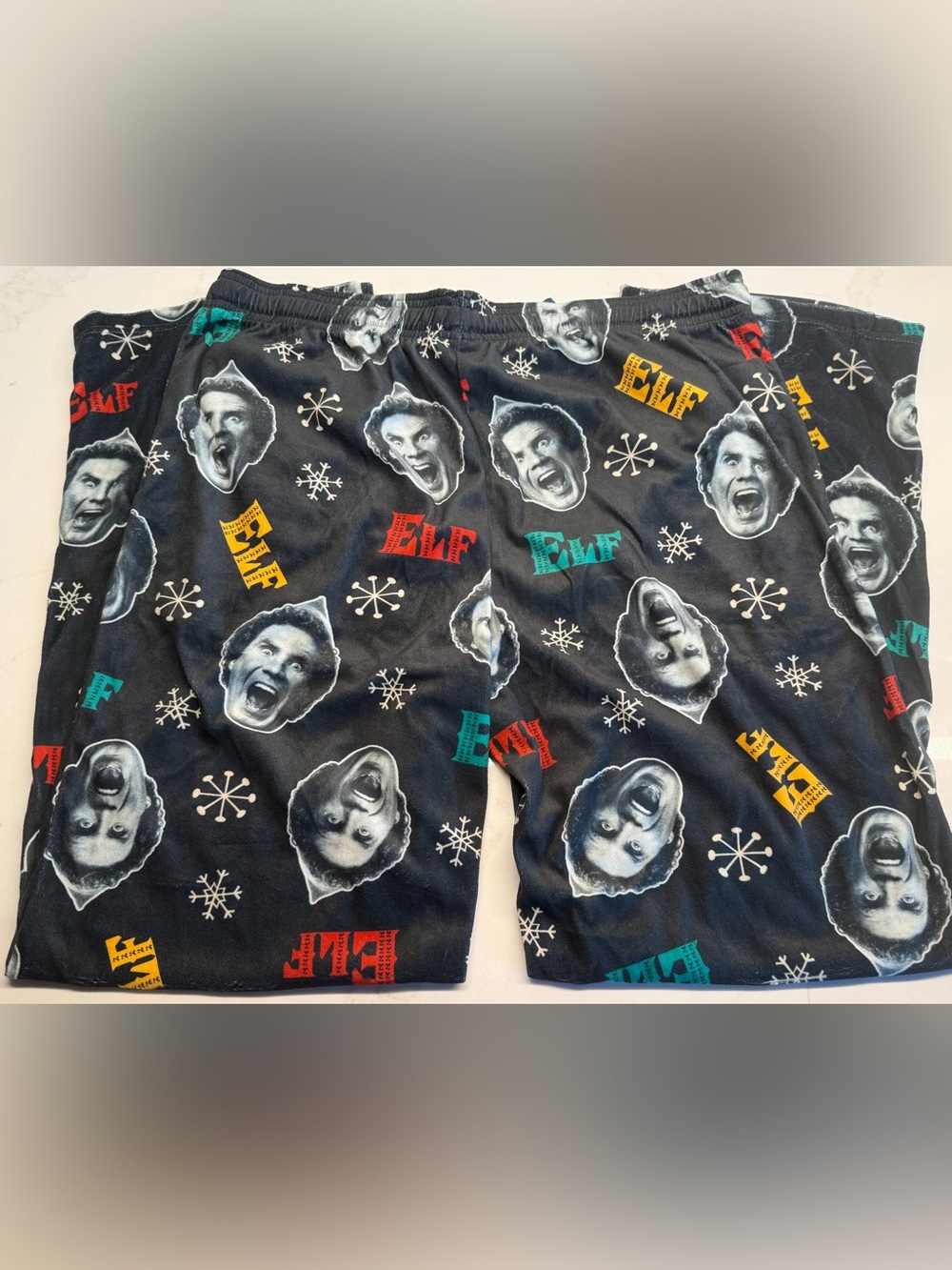 Elf Movie Buddy the Elf Fleece Sleep Lounge Pants Adult Large Like New